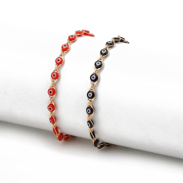 link, chain devil's eye bracelet ladies creative jewelry student net red anklet fashion, Black
link, chain devil's eye bracelet ladies creative jewelry student net red anklet fashion, Black