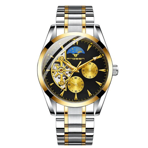 wristwatches fngeen men's watches fashion six-pin three eye hollow automatic mechanical watch luminous waterproof men relogio, Slivery;brown
wristwatches fngeen men's watches fashion six-pin three eye hollow automatic mechanical watch luminous waterproof men relogio, Slivery;brown