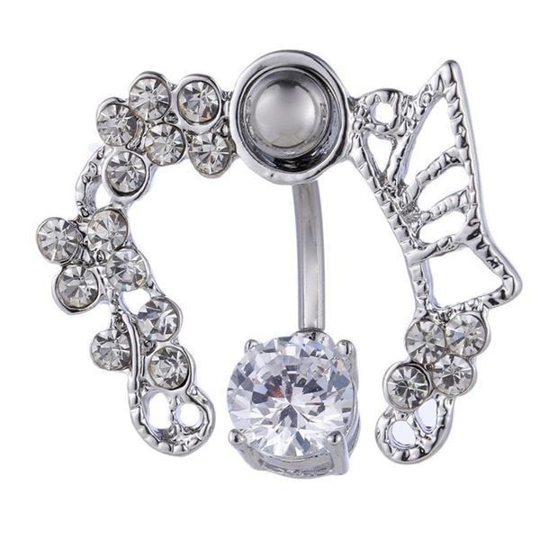 stainless steel women navel & bell button rings fashion leak empty butterfly perforation body jewelry, Silver
stainless steel women navel & bell button rings fashion leak empty butterfly perforation body jewelry, Silver