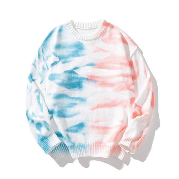 men's sweaters color contrast o neck sweater autumn winter ins loose tie-dye knitted men women high street pullovers, White;black
men's sweaters color contrast o neck sweater autumn winter ins loose tie-dye knitted men women high street pullovers, White;black