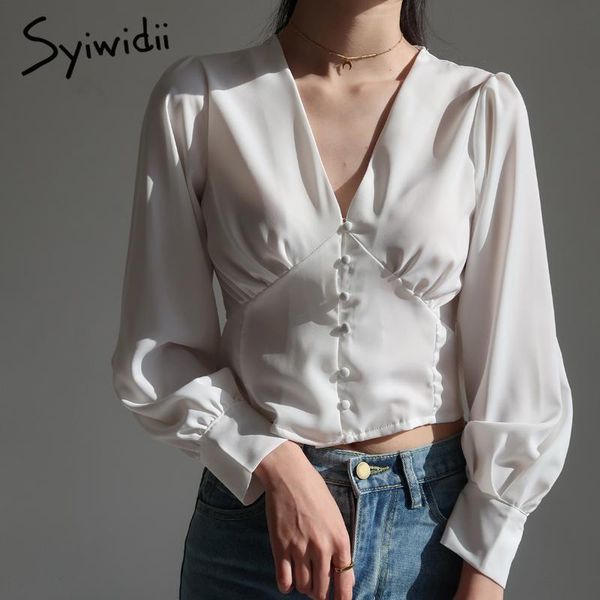 syiwidii satin shirt and blouse women plus size korean fashion clothing lantern vintage long sleeve new spring white office lady
syiwidii satin shirt and blouse women plus size korean fashion clothing lantern vintage long sleeve new spring white office lady