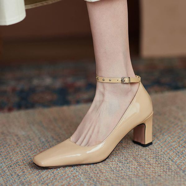 size 33-43 thick heel square toe high heels genuine leather women heels shoes fashion basic shoes heel, Black
size 33-43 thick heel square toe high heels genuine leather women heels shoes fashion basic shoes heel, Black