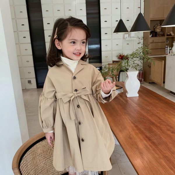 coat girl's trench fall solid mid-length england style kids with removable belt middle small fashion girls clothing, Blue;gray
coat girl's trench fall solid mid-length england style kids with removable belt middle small fashion girls clothing, Blue;gray