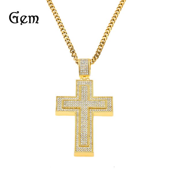 heavy industry hip hop popular diamond cross pendant full diamond double cross necklace, Silver
heavy industry hip hop popular diamond cross pendant full diamond double cross necklace, Silver