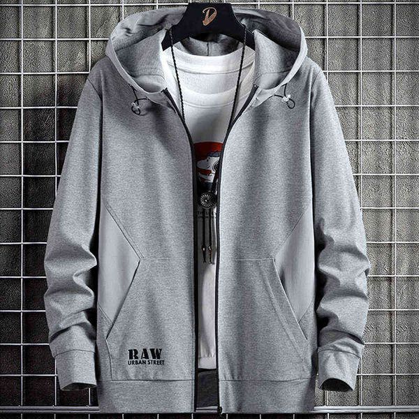 spring autumn men's zip up hoodie coats streetwear black grey hooded loose sweatshirts male cotton casual plus size 8xl 211217
spring autumn men's zip up hoodie coats streetwear black grey hooded loose sweatshirts male cotton casual plus size 8xl 211217
