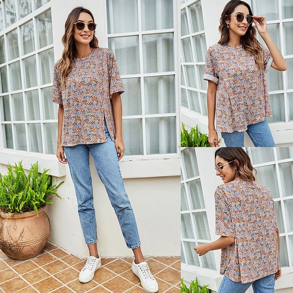 fashion pullover loose street trendsetter women's printed medium sleeve five sleeve t-shirt round neck casual t-shirt, White
fashion pullover loose street trendsetter women's printed medium sleeve five sleeve t-shirt round neck casual t-shirt, White