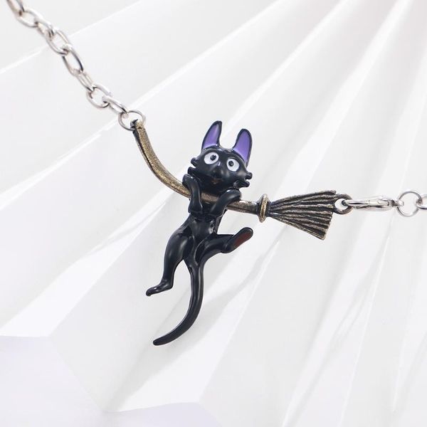 pendant necklaces miyazaki cute black cat necklace anime hanging wand kiki's delivery service women jewelry fans souvenirs, Silver
pendant necklaces miyazaki cute black cat necklace anime hanging wand kiki's delivery service women jewelry fans souvenirs, Silver