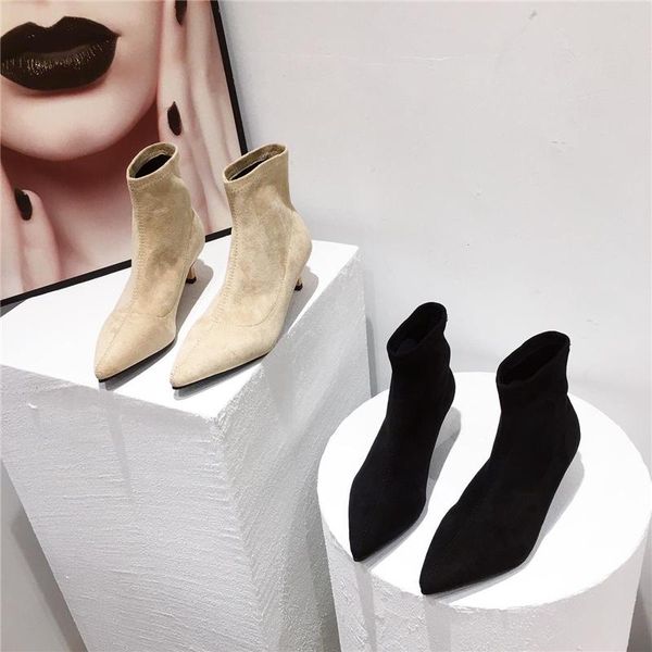 boots women's autumn sock shoes winter footwear boots-women stockings ankle ladies high heel 2021 pointy rubber flock lace-up p, Black
boots women's autumn sock shoes winter footwear boots-women stockings ankle ladies high heel 2021 pointy rubber flock lace-up p, Black