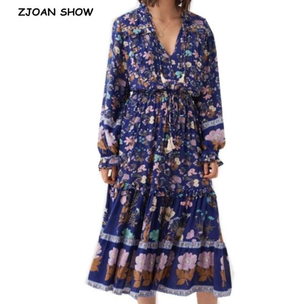 casual dresses bohemian colored floral print boho dress v-neck ruffles long sleeve summer loose chic women maxi 2 colors, Black;gray
casual dresses bohemian colored floral print boho dress v-neck ruffles long sleeve summer loose chic women maxi 2 colors, Black;gray