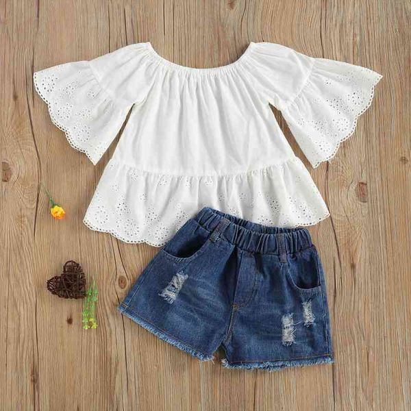 1-7y kids baby girls summer clothes sets outfits white t-shirt blue denim shorts toddler
1-7y kids baby girls summer clothes sets outfits white t-shirt blue denim shorts toddler