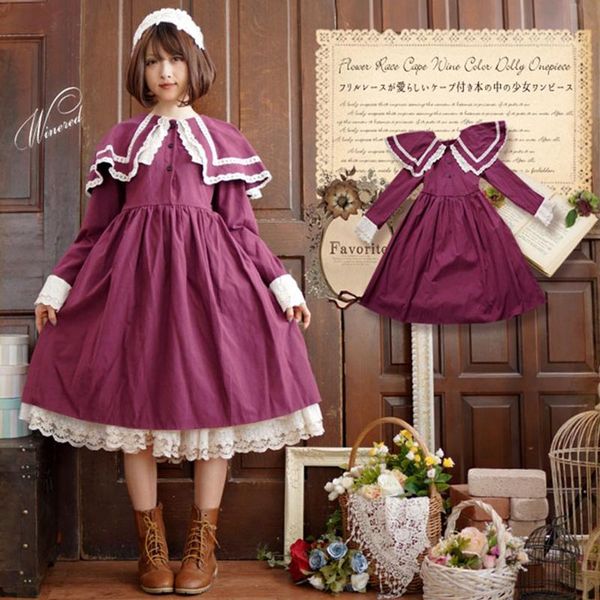 casual dresses mori girl lace lolita dress women sweet ruffles sailor collar red butterfly sleeve high waist princess t651, Black;gray
casual dresses mori girl lace lolita dress women sweet ruffles sailor collar red butterfly sleeve high waist princess t651, Black;gray