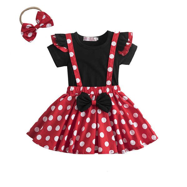 new children's suit polka dot skirt girls' short sleeve polka dot strap skirt headdress three piece set, White
new children's suit polka dot skirt girls' short sleeve polka dot strap skirt headdress three piece set, White