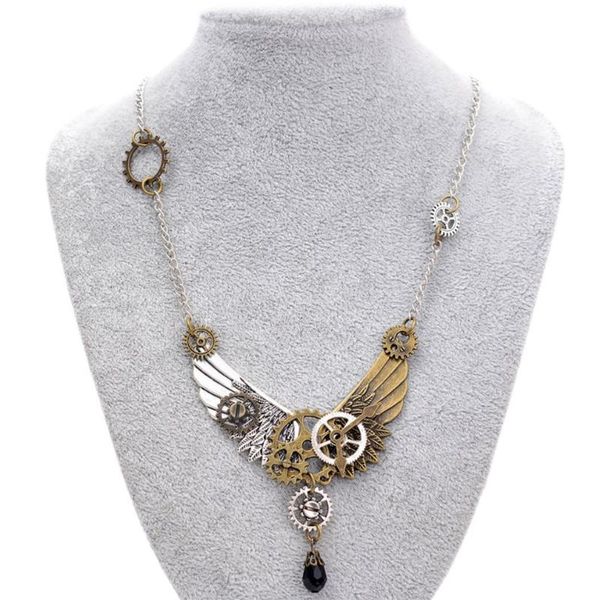 pendant necklaces gear vintage punk angel statement pendants retro chain necklace women steampunk jewelry party gift, Silver
pendant necklaces gear vintage punk angel statement pendants retro chain necklace women steampunk jewelry party gift, Silver