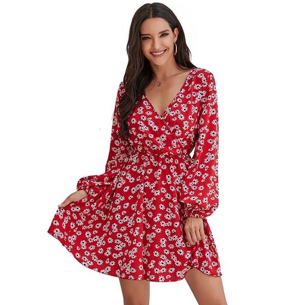 2021 new floral long sleeve red mini women autumn winter v-neck boho ladies sezy elegant es vintage casual short yklq, Black;gray
2021 new floral long sleeve red mini women autumn winter v-neck boho ladies sezy elegant es vintage casual short yklq, Black;gray