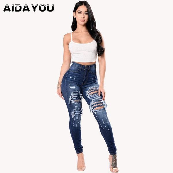 women's ripped skinny jeans high rise stretch distressed jeans black white streetwear fashion ripped denim trousers ouc828, Blue
women's ripped skinny jeans high rise stretch distressed jeans black white streetwear fashion ripped denim trousers ouc828, Blue