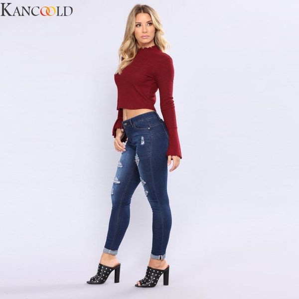 kancoold women denim skinny trousers high waist jeans destroyed knee holes pencil pants trousers stretch ripped female1, Blue
kancoold women denim skinny trousers high waist jeans destroyed knee holes pencil pants trousers stretch ripped female1, Blue
