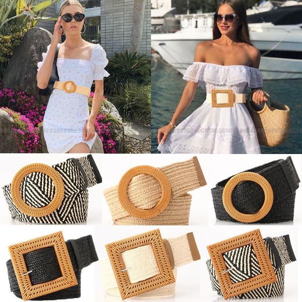 belts vintage boho braided waist belt solid female round wooden smooth buckle fake straw wide for women summer holiday, Black;brown
belts vintage boho braided waist belt solid female round wooden smooth buckle fake straw wide for women summer holiday, Black;brown