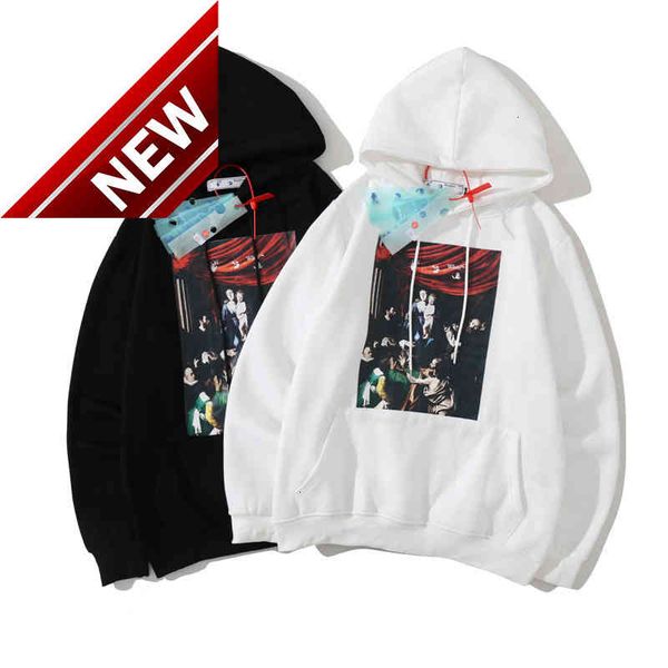 winter new 2021 autumn off virgin oil painting print hooded plush sweater for men and women, Black
winter new 2021 autumn off virgin oil painting print hooded plush sweater for men and women, Black