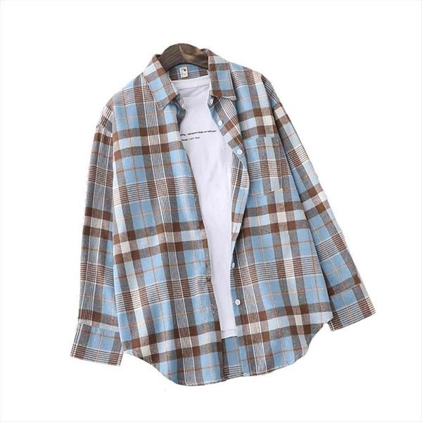 plaid checkered casual single breasted womens shirt long sleeve cardigan plus size outerwear woman girl clothing, White
plaid checkered casual single breasted womens shirt long sleeve cardigan plus size outerwear woman girl clothing, White