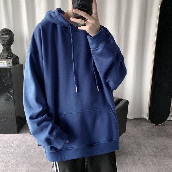men's hoodies & sweatshirts hybskr korean solid color 2021 casual hooded pullovers hoodie warm fleece male loose man clothing, Black
men's hoodies & sweatshirts hybskr korean solid color 2021 casual hooded pullovers hoodie warm fleece male loose man clothing, Black