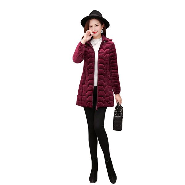 New Mid-length Women's Winter Coat Woman Parkas Jacket with Hot Hood Thick Velvet Gold Noble Cotton Outwear A76 Sf31, Black
New Mid-length Women's Winter Coat Woman Parkas Jacket with Hot Hood Thick Velvet Gold Noble Cotton Outwear A76 Sf31, Black
