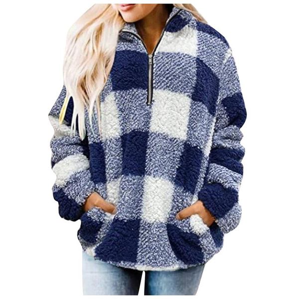 women's hoodies & sweatshirts ostrich sweatshirt lose weight womens plaid print plush pocket zipper pockets blouse easy, Black
women's hoodies & sweatshirts ostrich sweatshirt lose weight womens plaid print plush pocket zipper pockets blouse easy, Black