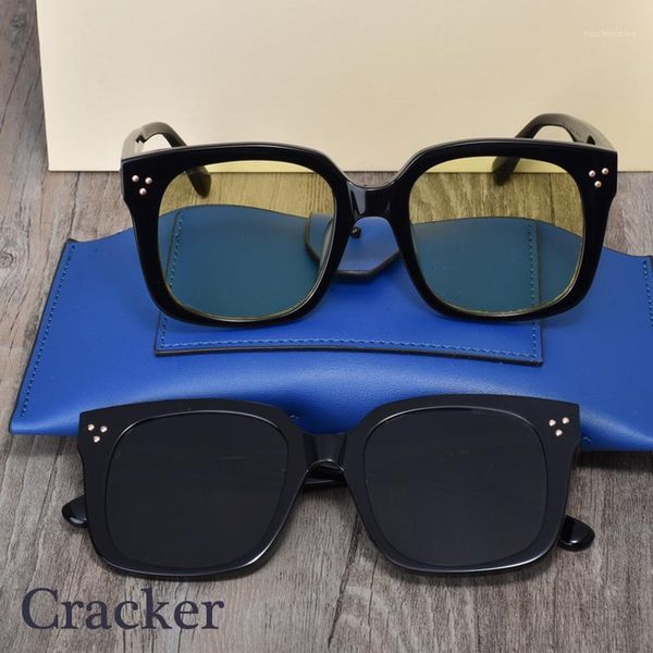 korean brand design gentle cracker sunglasses driving sunglasses acetate square polarizing lenses with brand case1, White;black
korean brand design gentle cracker sunglasses driving sunglasses acetate square polarizing lenses with brand case1, White;black