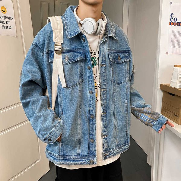 men's jackets korea style spring autumn blue fashion denim jeans jacket casual streetwear clothes 34jd znuo, Black;brown
men's jackets korea style spring autumn blue fashion denim jeans jacket casual streetwear clothes 34jd znuo, Black;brown