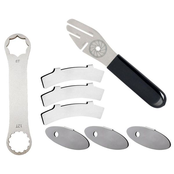 tools 1 pcs bike bicycle fork cover disassembly wrench & 7pcs disc brake correction rotor
tools 1 pcs bike bicycle fork cover disassembly wrench & 7pcs disc brake correction rotor