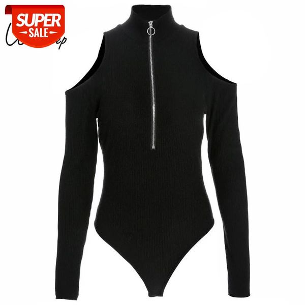 weekeep women black off shoulder bodysuit autumn zipper turtleneck long sleeve bodysuits bodycon high street romper women #2b0a, White
weekeep women black off shoulder bodysuit autumn zipper turtleneck long sleeve bodysuits bodycon high street romper women #2b0a, White