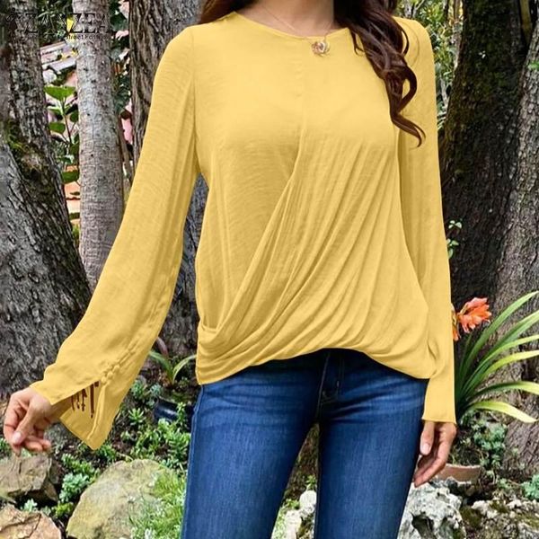 women's blouses & shirts fashion satin o neck blusas womens casual irregular tunic female long sleeve oversized zanzea autumn solid ch, White
women's blouses & shirts fashion satin o neck blusas womens casual irregular tunic female long sleeve oversized zanzea autumn solid ch, White
