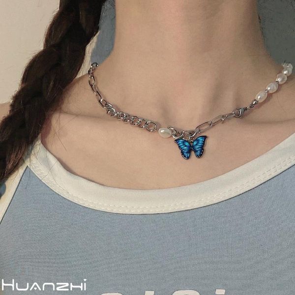 chokers summer korean clavicle chain splicing pearl bule butterfly hip hop necklace for women girls party jewelry gifts huanzhi 2021, Golden;silver
chokers summer korean clavicle chain splicing pearl bule butterfly hip hop necklace for women girls party jewelry gifts huanzhi 2021, Golden;silver