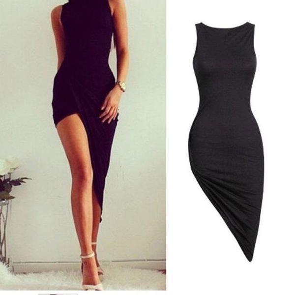 casual dresses oblique pendulum summer women dress o-neck solid sleeveless slim female asymmetrical mini party, Black;gray
casual dresses oblique pendulum summer women dress o-neck solid sleeveless slim female asymmetrical mini party, Black;gray