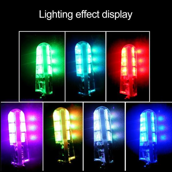 1 pair rgb colorful t10 6smd wedge light flashing bulb with remote controller side light license plate lights
1 pair rgb colorful t10 6smd wedge light flashing bulb with remote controller side light license plate lights
