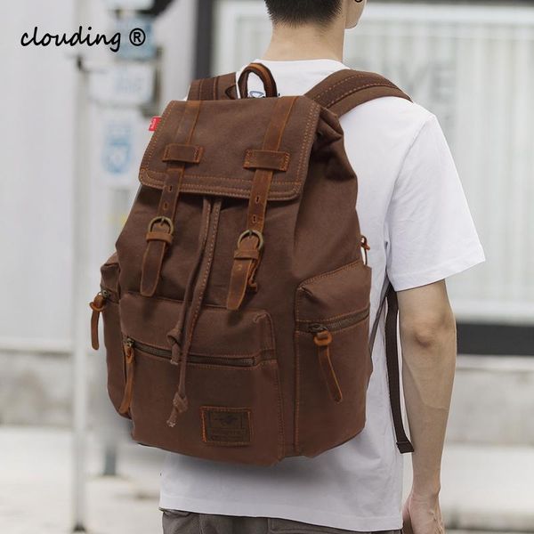backpack canvas mochila vintage leather trim casual bookbag men women laptravel rucksack plecak back pack
backpack canvas mochila vintage leather trim casual bookbag men women laptravel rucksack plecak back pack