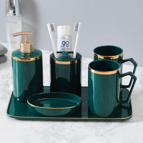 bathroom accessories set ceramic soap dispensers toothbrush holder gargle cups soap dish with tray wedding gifts luxury green
bathroom accessories set ceramic soap dispensers toothbrush holder gargle cups soap dish with tray wedding gifts luxury green