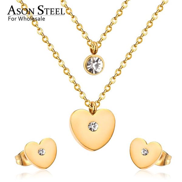 earrings & necklace asonsteel 316l stainless steel heart love gold bridal wedding jewelry set for women 2021 pendant small stud earring, Silver
earrings & necklace asonsteel 316l stainless steel heart love gold bridal wedding jewelry set for women 2021 pendant small stud earring, Silver