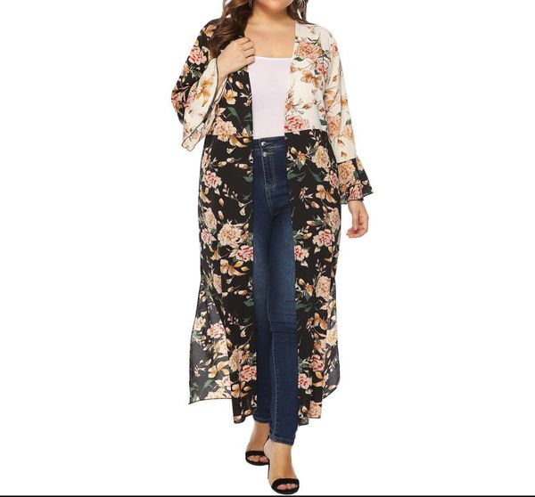 women's blouses & shirts plus size women long cardigan fashion summer contract color printed blouse for womens female floral shirt 2021, White
women's blouses & shirts plus size women long cardigan fashion summer contract color printed blouse for womens female floral shirt 2021, White