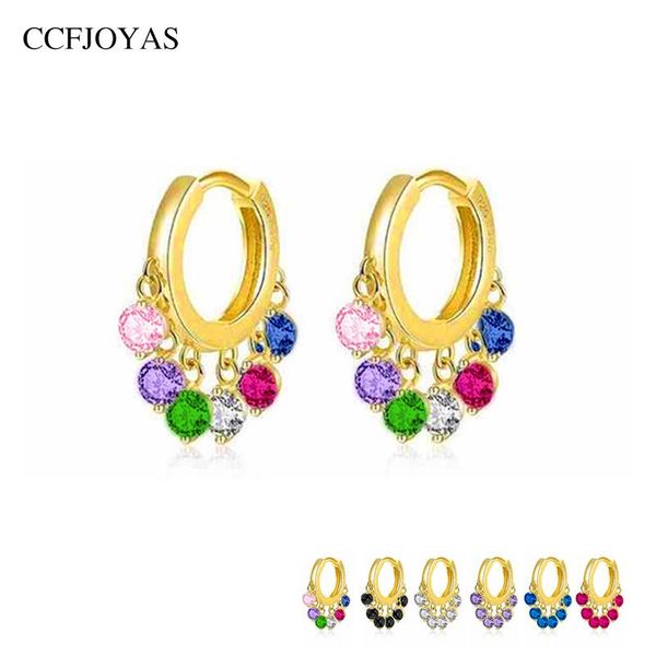 hoop & huggie ccfjoyas european and american fashion 925 sterling silver cz earrings for women white/black/purple color zircon, Golden;silver
hoop & huggie ccfjoyas european and american fashion 925 sterling silver cz earrings for women white/black/purple color zircon, Golden;silver