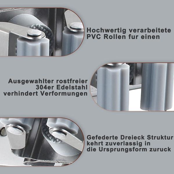 hooks & rails tool holder premium 304 stainless steel prevents the mop holders from rusting reliable to flexible black plastic wheels b
hooks & rails tool holder premium 304 stainless steel prevents the mop holders from rusting reliable to flexible black plastic wheels b