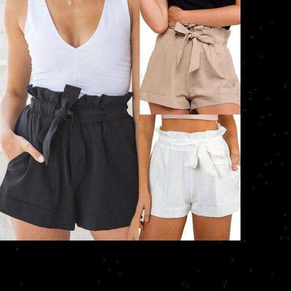 women summer high waist shorts lady casual mini short pocket ruffle waist belt bandage bowknot shorts, White;black
women summer high waist shorts lady casual mini short pocket ruffle waist belt bandage bowknot shorts, White;black