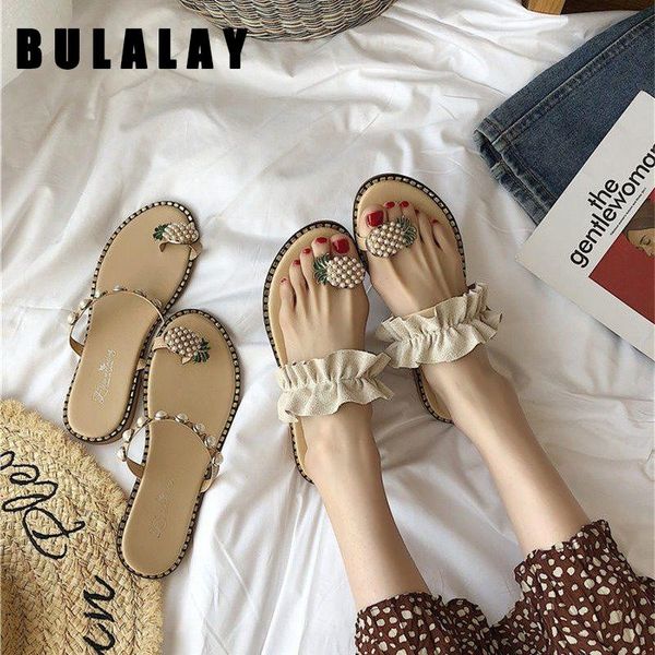 women slipper pineapple pearl flat toe bohemian casual shoes beach sandals ladies shoes platform sandalias de mujer verano 2021, Black 
women slipper pineapple pearl flat toe bohemian casual shoes beach sandals ladies shoes platform sandalias de mujer verano 2021, Black