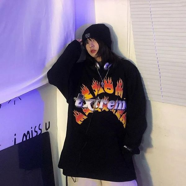 women's hoodies & sweatshirts winter europäische und amerikanische hip-hop dunkle beerdigung flamme briefdruck frauen hoodie harajuku, Black
women's hoodies & sweatshirts winter europäische und amerikanische hip-hop dunkle beerdigung flamme briefdruck frauen hoodie harajuku, Black