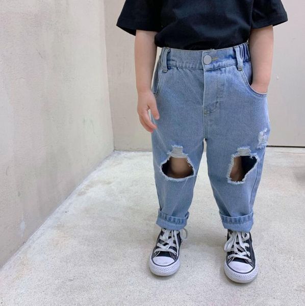 2021 new arrival girls boys holes denim long pants spring fashion kids jean pants 1-6years yl29, Blue
2021 new arrival girls boys holes denim long pants spring fashion kids jean pants 1-6years yl29, Blue