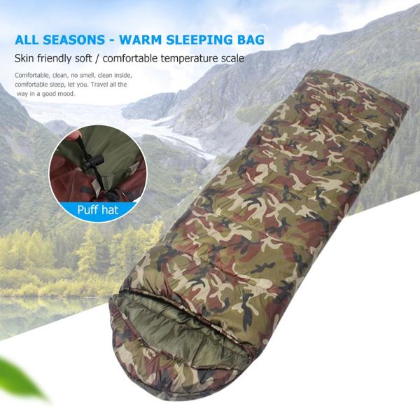 

sleeping bags bag envelope type 15~5degree cotton military camouflage 170t outdoor camping travel hiking office lazy