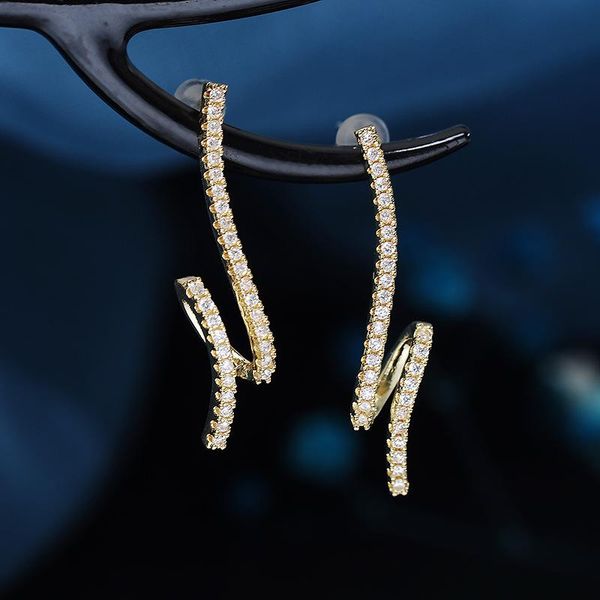 dangle & chandelier fashion cubic zircon stud earrings gold color simple for women wedding jewelry gift, Silver
dangle & chandelier fashion cubic zircon stud earrings gold color simple for women wedding jewelry gift, Silver