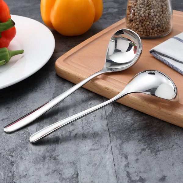 spoons creative 304 stainless steel soup spoon deepen thickened large capacity tablespoon kitchen cooking tool for sauce, broth, gravy1
spoons creative 304 stainless steel soup spoon deepen thickened large capacity tablespoon kitchen cooking tool for sauce, broth, gravy1