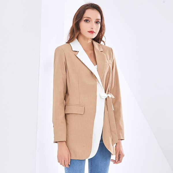 casual camel blazers for women notched long sleeve lace loose korean patchwork jackets female fashion new clothing, Black;brown
casual camel blazers for women notched long sleeve lace loose korean patchwork jackets female fashion new clothing, Black;brown