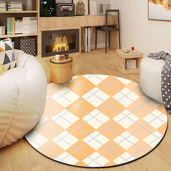 carpets nordic simple round carpet fashion lattice print doormat yoga mats for living room area decorative bedroom non-slip rug
carpets nordic simple round carpet fashion lattice print doormat yoga mats for living room area decorative bedroom non-slip rug