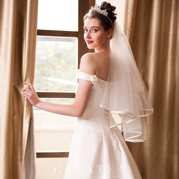 bridal veils 2021 elegant short veil with comb two layers 75cm length women wedding satin edge, Black
bridal veils 2021 elegant short veil with comb two layers 75cm length women wedding satin edge, Black